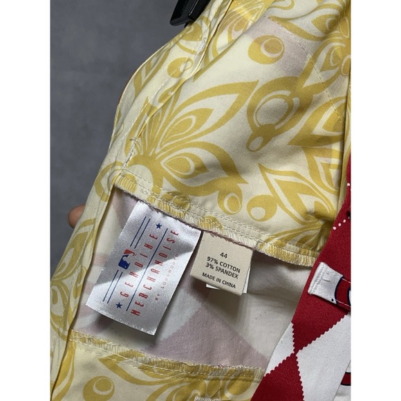 Loudmouth Shorts Men 44 Red White Washington Nationals Argyle MLB Baseball Chino - Picture 8 of 9